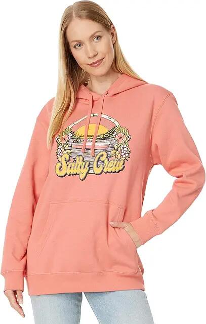 Salty Crew On Vacation Pullover Hoodie (Blush) Women's Clothing Cover