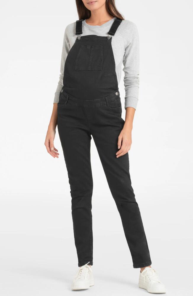 Seraphine Denim Maternity Overalls in Black Cover