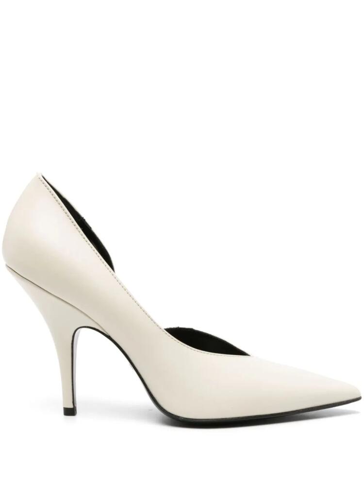 Patrizia Pepe 100mm pointed-toe leather pumps - Neutrals Cover