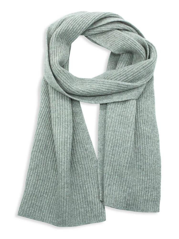 Portolano Men's Cashmere Ribbed Scarf - Green Cover