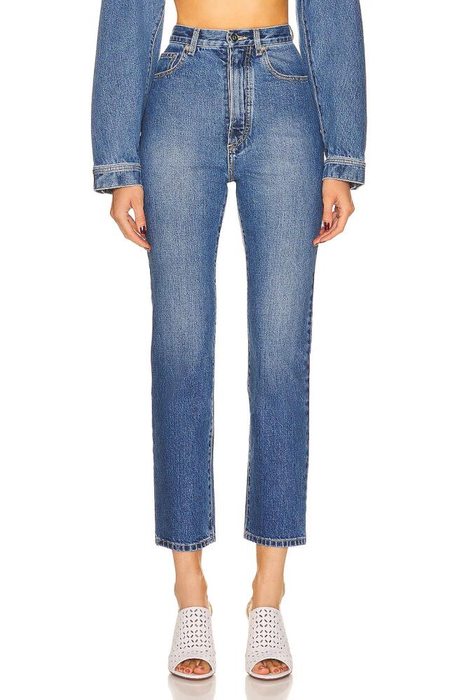 ALAÏA High Waisted Jean in Blue Cover