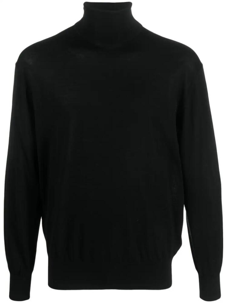 Neil Barrett Thunderbolt-embroidery wool jumper - Black Cover