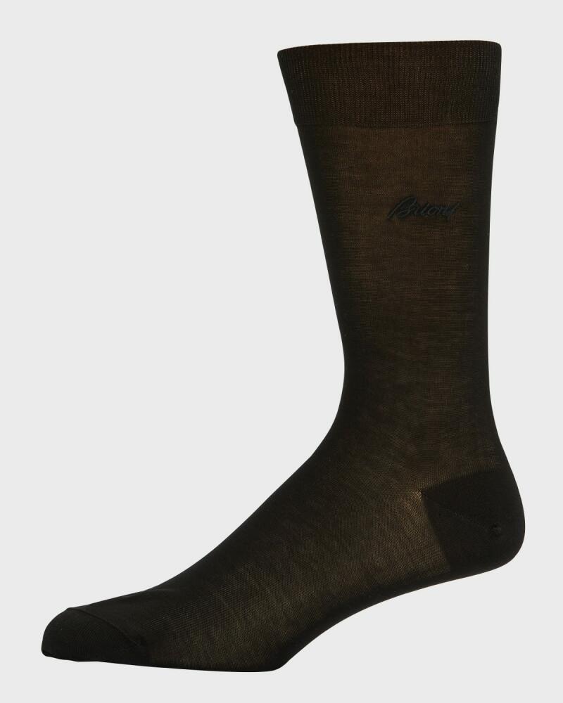 Brioni Men's Solid Crew Socks Cover