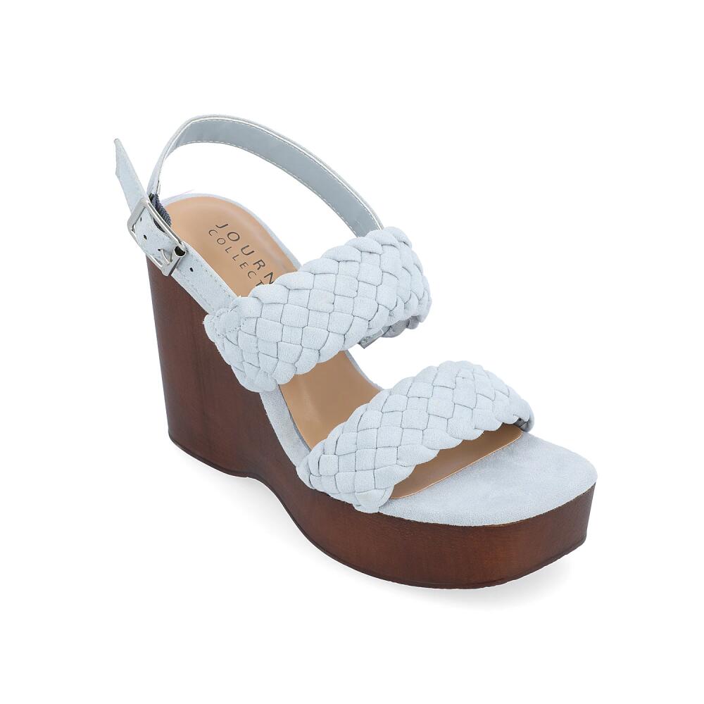 Journee Collection Ayvee Wedge Sandal | Women's | Blue Cover