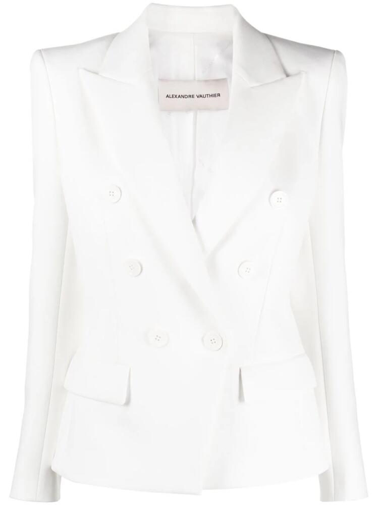 Alexandre Vauthier double-breasted peak lapel blazer - White Cover