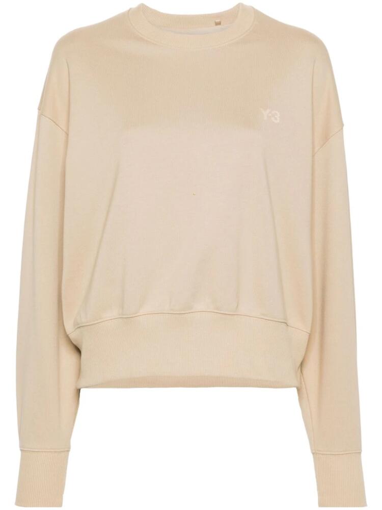 Y-3 logo-print tonal sweatshirt - Neutrals Cover