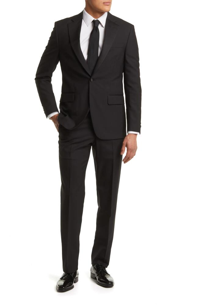 Peter Millar Classic Fit Wool Tuxedo in Black Cover