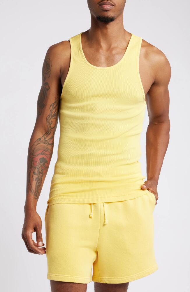 Elwood Malibu Cotton Rib Tank in Vintage Yellow Cover