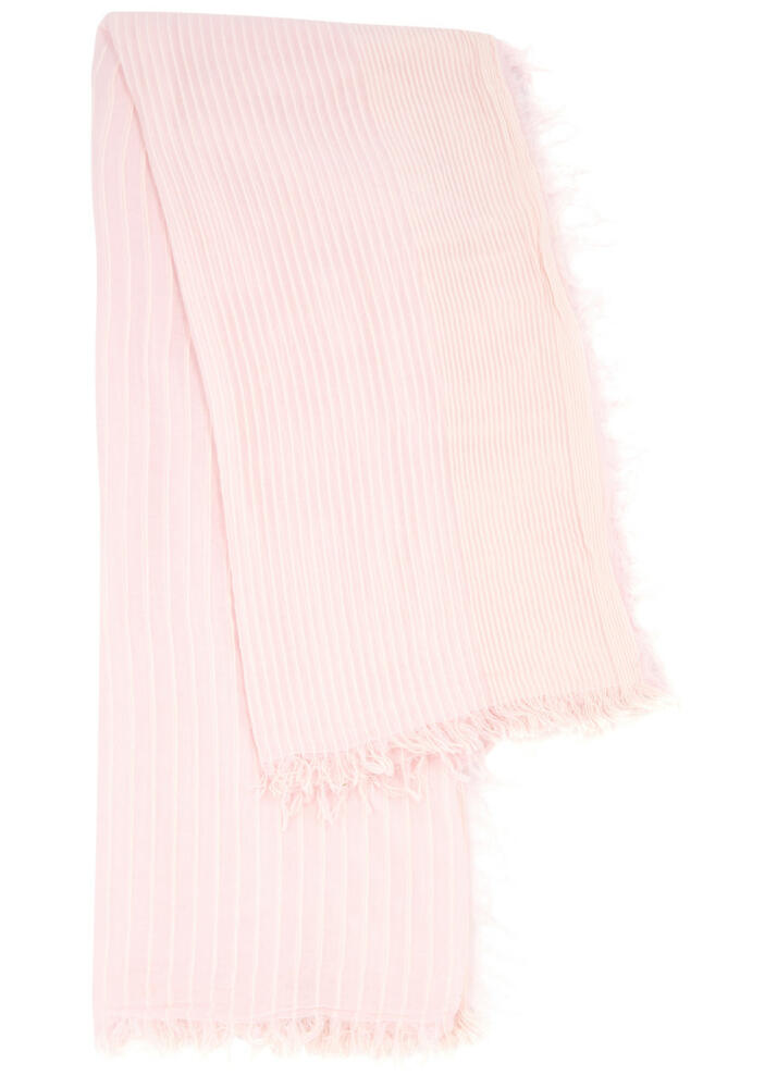 Eileen Fisher Striped Fine-knit Scarf - Pink Cover