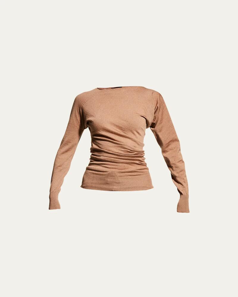 Giorgio Armani Wool Boat-Neck Top Cover