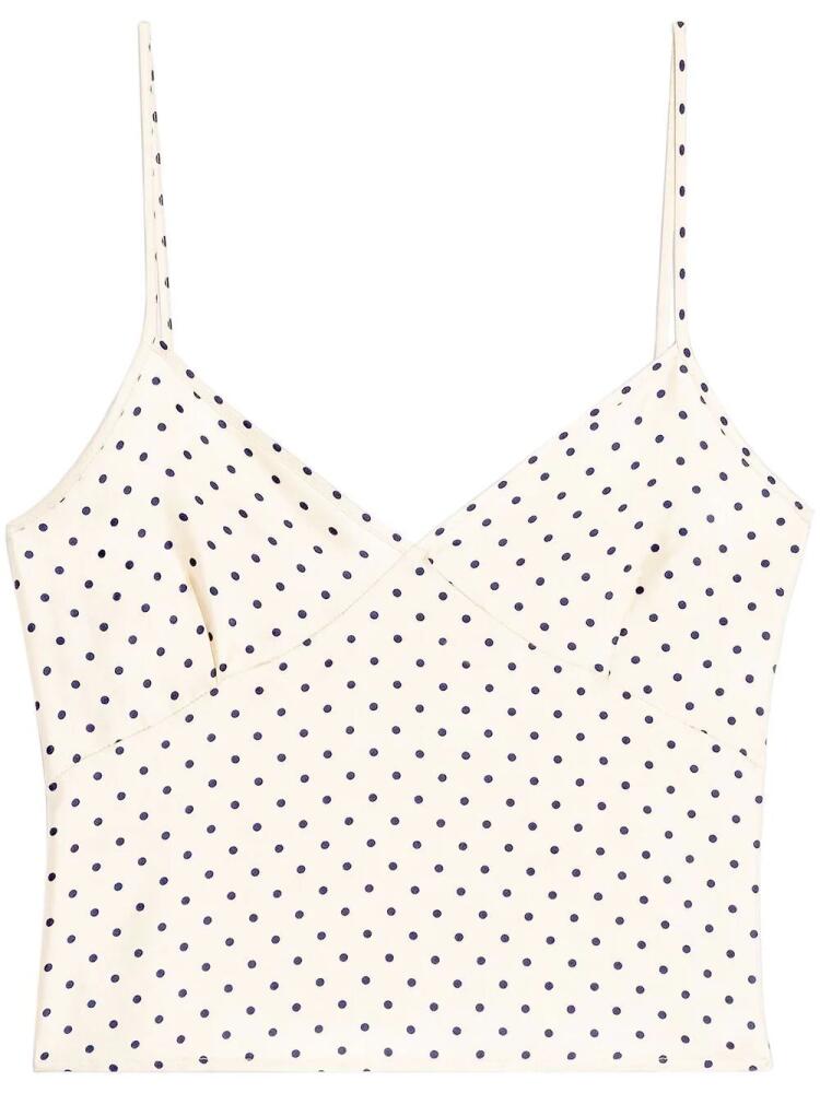 AMI Paris polka-dot tank top - White Cover