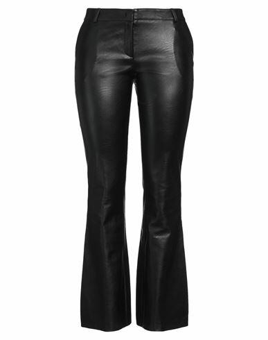 Kiltie Woman Pants Black Polyurethane, Viscose Cover