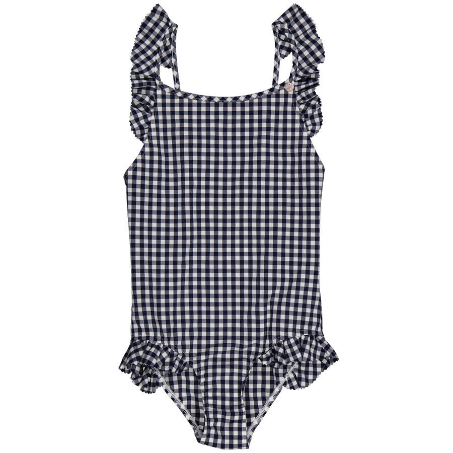 Bonpoint Girls Gingham Print Acapulco Swimsuit Cover