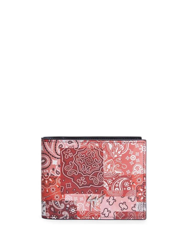 Giuseppe Zanotti paisley-print bi-fold wallet - Red Cover