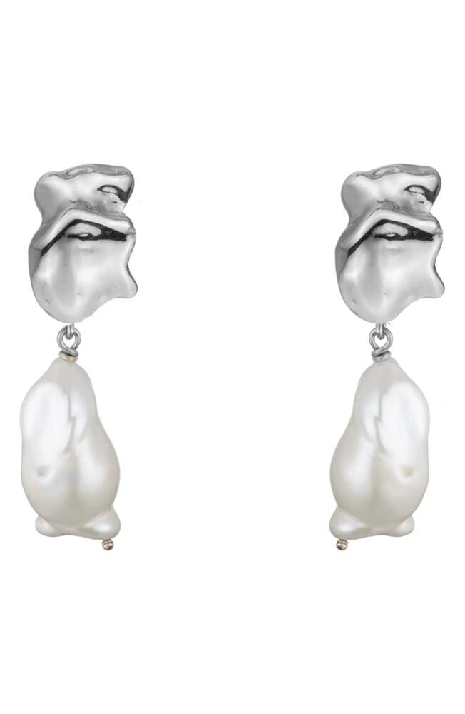 Sterling King Freshwater Pearl Drop Earrings in Sterling Silver Cover