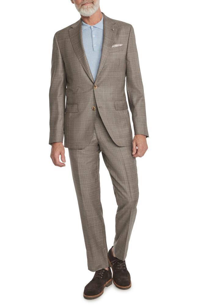 Jack Victor Esprit Plaid Wool Suit in Tan Cover