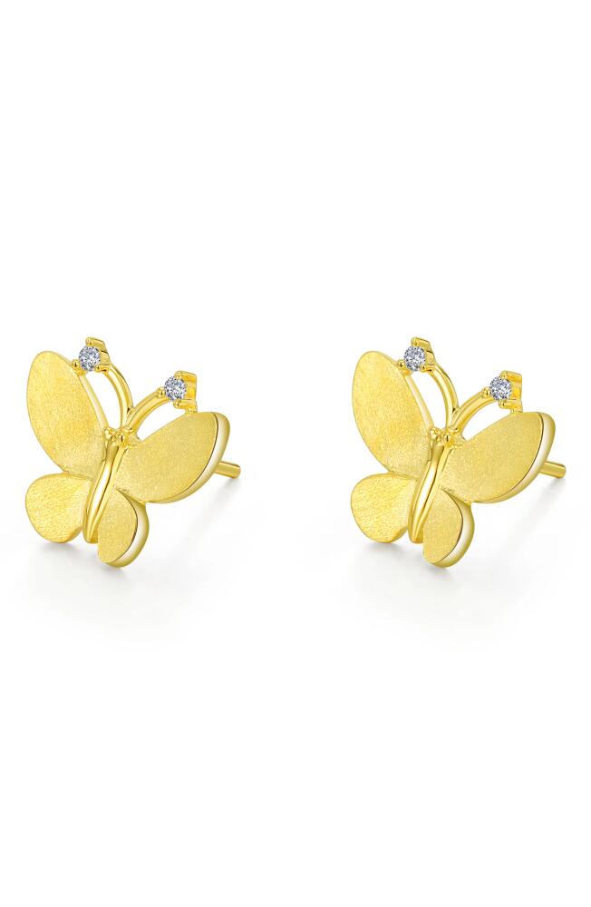 Lafonn Simulated Diamond Butterfly Earrings in Gold/White Cover