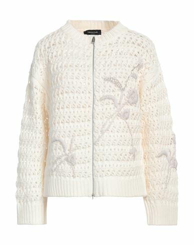 Fabiana Filippi Woman Cardigan Off white Virgin Wool, Silk, Cashmere Cover