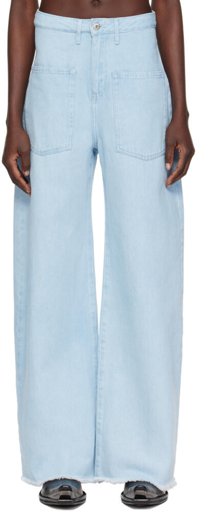 Marques Almeida Blue Raw Edge Jeans Cover