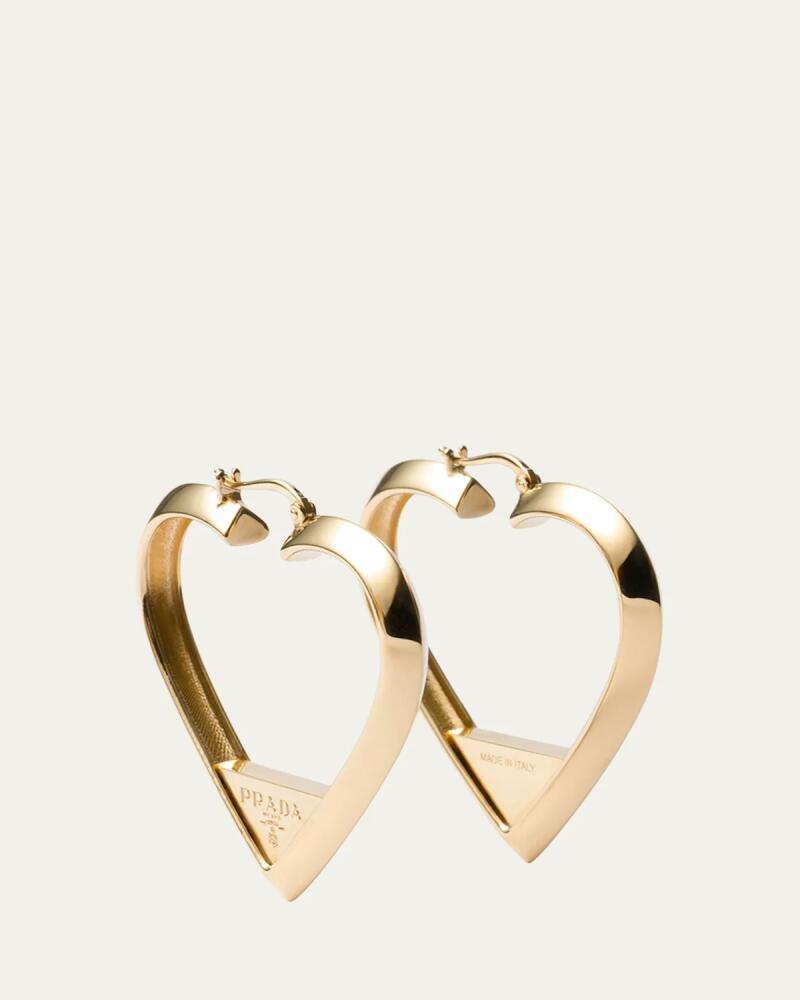 Prada Heart Brass Earrings Cover