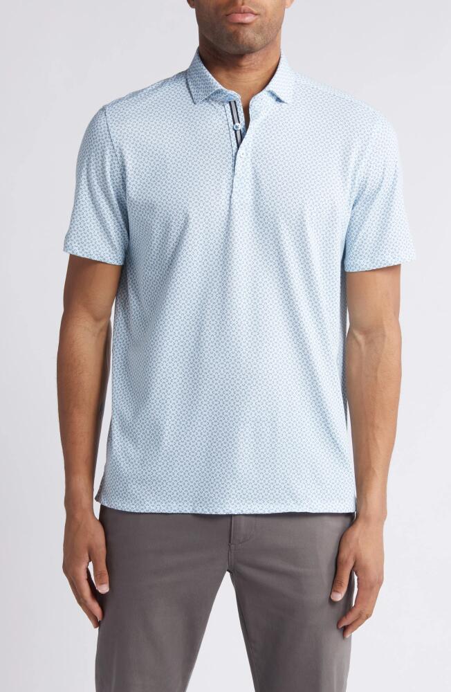 Stone Rose Link Geo DryTouch Performance Polo in Light Blue Cover