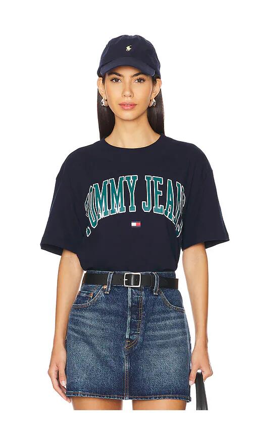 Tommy Jeans Popcolor Varsity Tee in Blue Cover