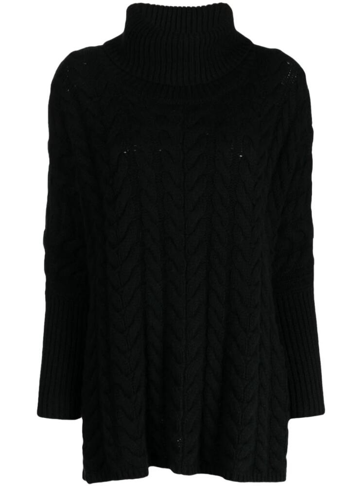 N.Peal cable-knit roll-neck cashmere jumper - Black Cover