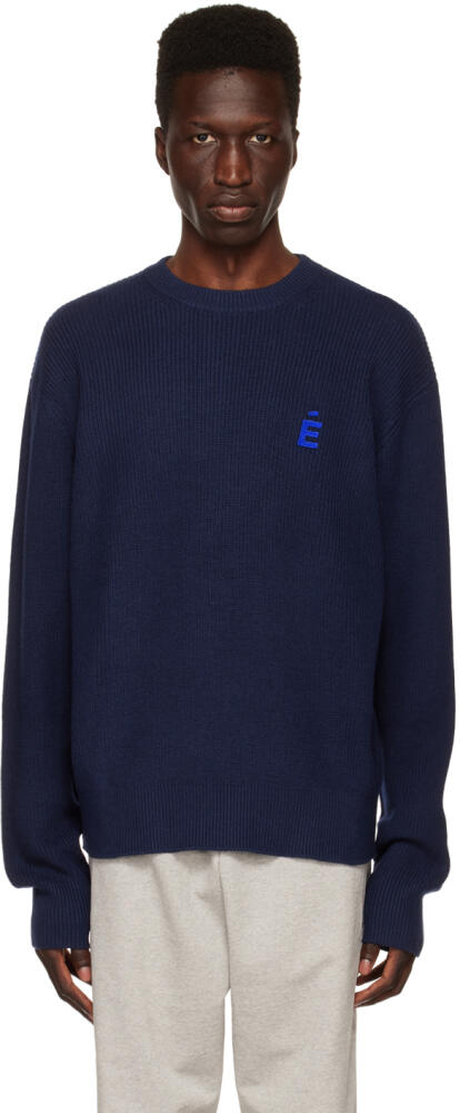 Études Navy Boris Patch Sweater Cover