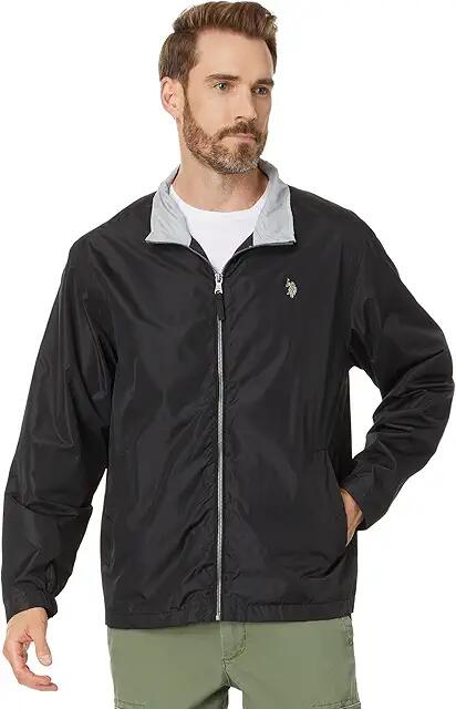 U.S. POLO ASSN. USPA Basic Windbreaker Small Pony (Black) Men's Clothing Cover