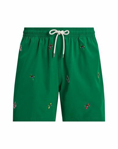 Polo Ralph Lauren Man Swim trunks Green Recycled polyester, Elastane Cover