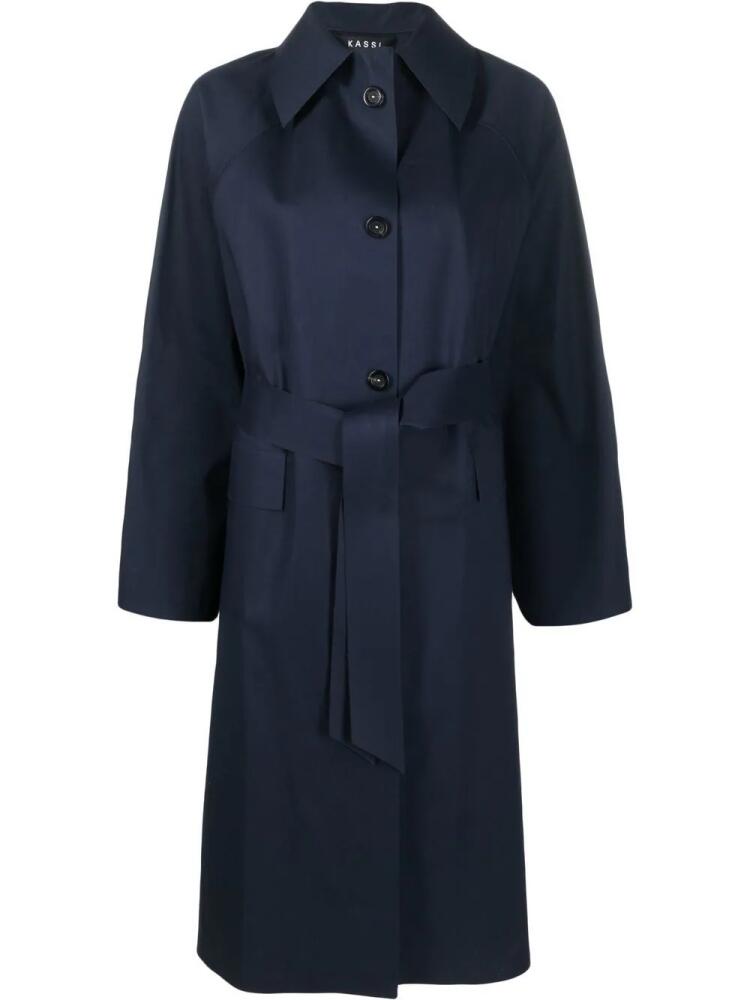 KASSL Editions tied-waist trench coat - Blue Cover