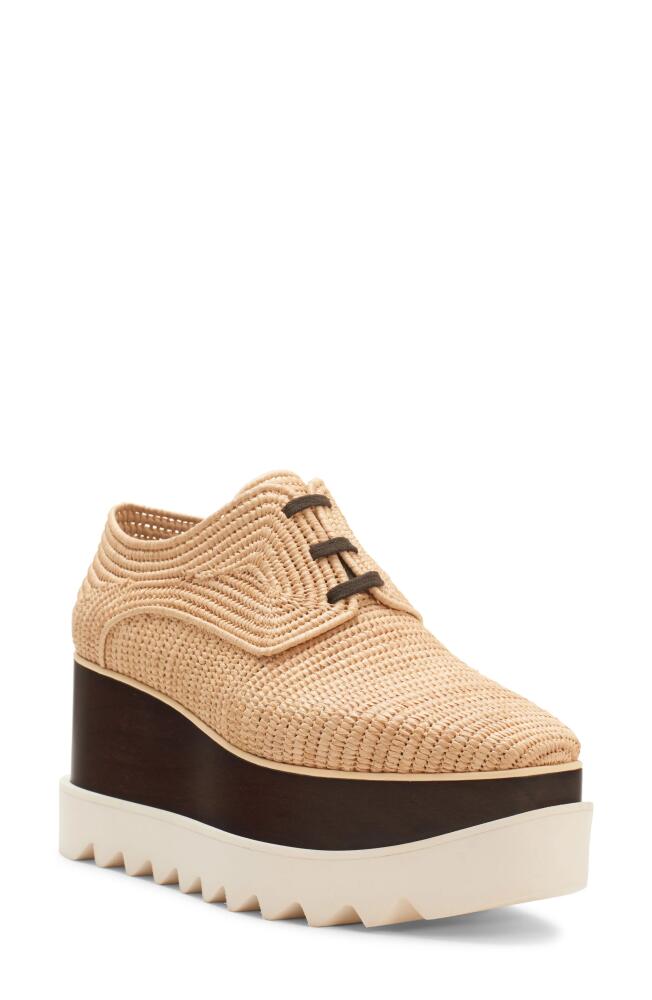 Stella McCartney Elyse Raffia Platform Derby in Naturale Cover