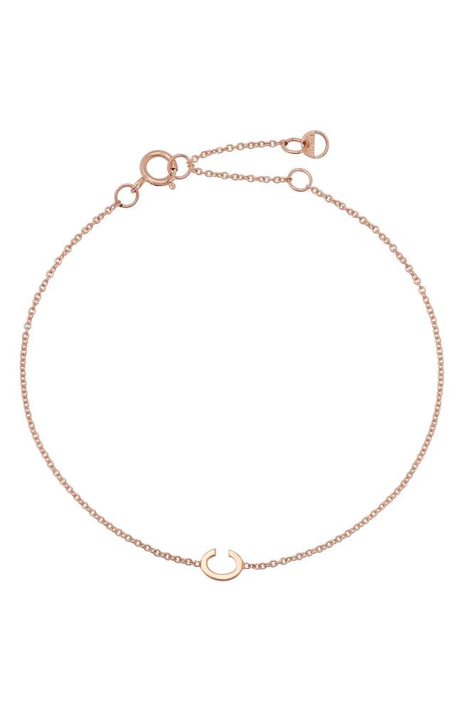 BYCHARI Initial Pendant Bracelet in 14K Rose Gold-C Cover