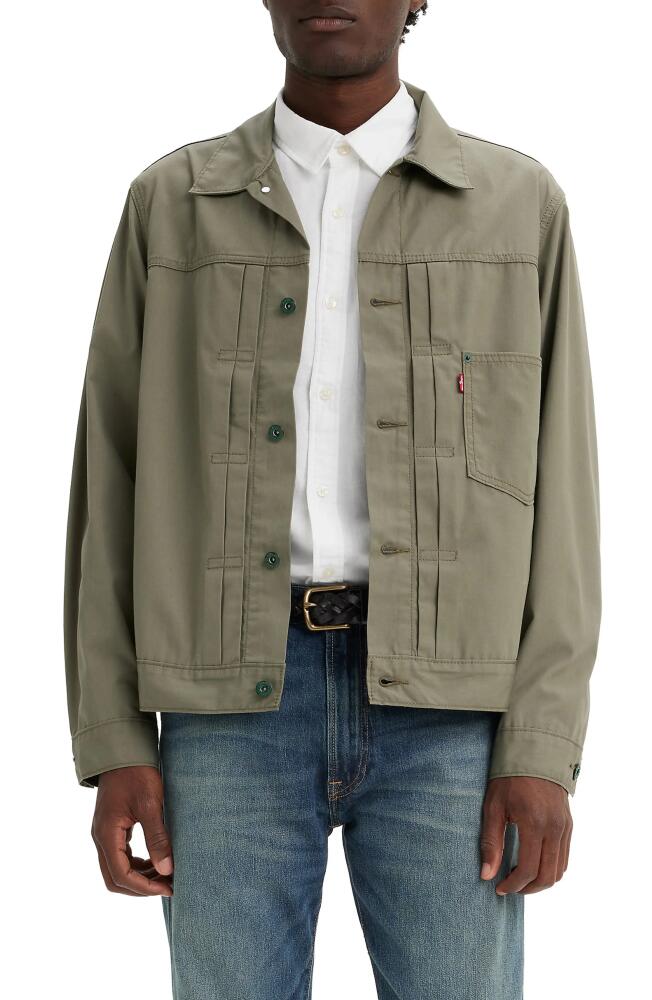 levi's Type I Poplin Trucker Jacket in Smokey Olive Cover