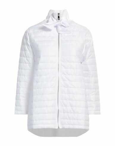 Kate By Laltramoda Woman Puffer White Viscose, Polyamide, Polyester Cover