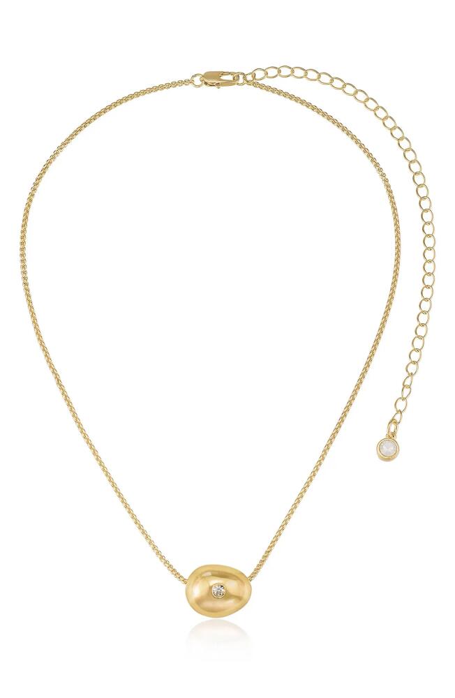 Ettika Crystal Dot Pebble Pendant Necklace in Gold Cover