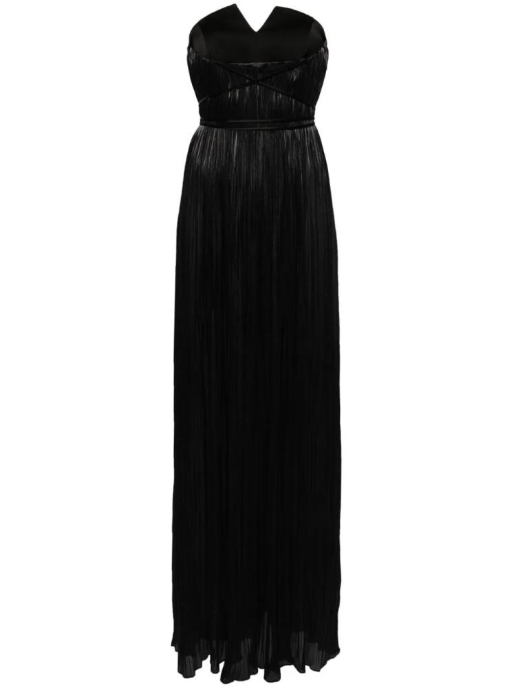 V:PM ATELIER Powder plissé satin gown - Black Cover