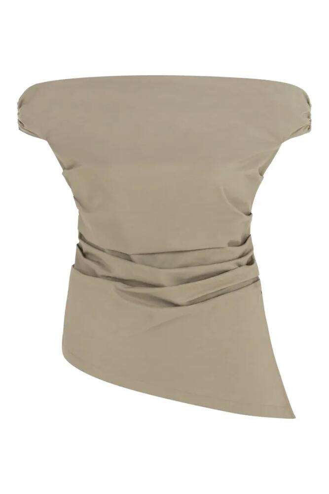 Nocturne Asymmetrical Blouse in Dark Beige Cover