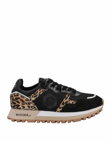 Liu •jo Woman Sneakers Black Leather, Textile fibers Cover