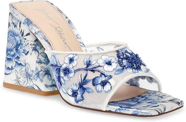 Blue by Betsey Johnson Roo Heeled Sandal (Blue Floral) Women's Sandals Cover