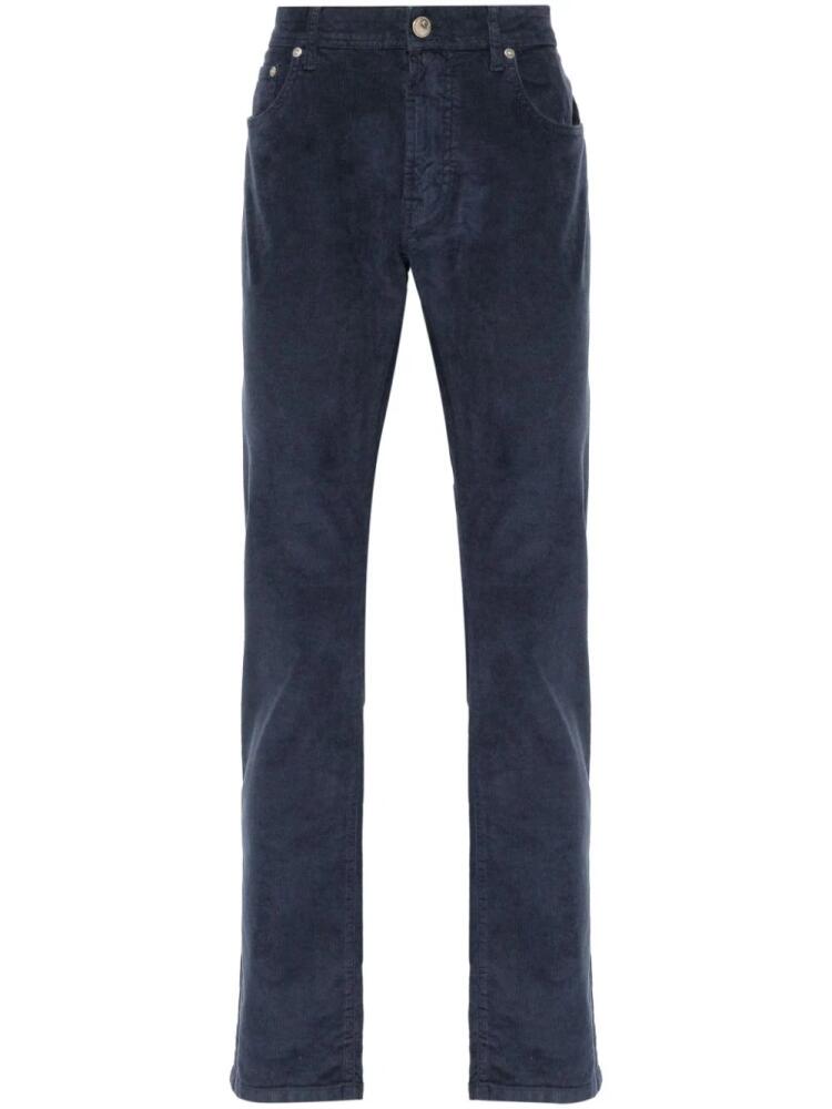 Corneliani corduroy trousers - Blue Cover