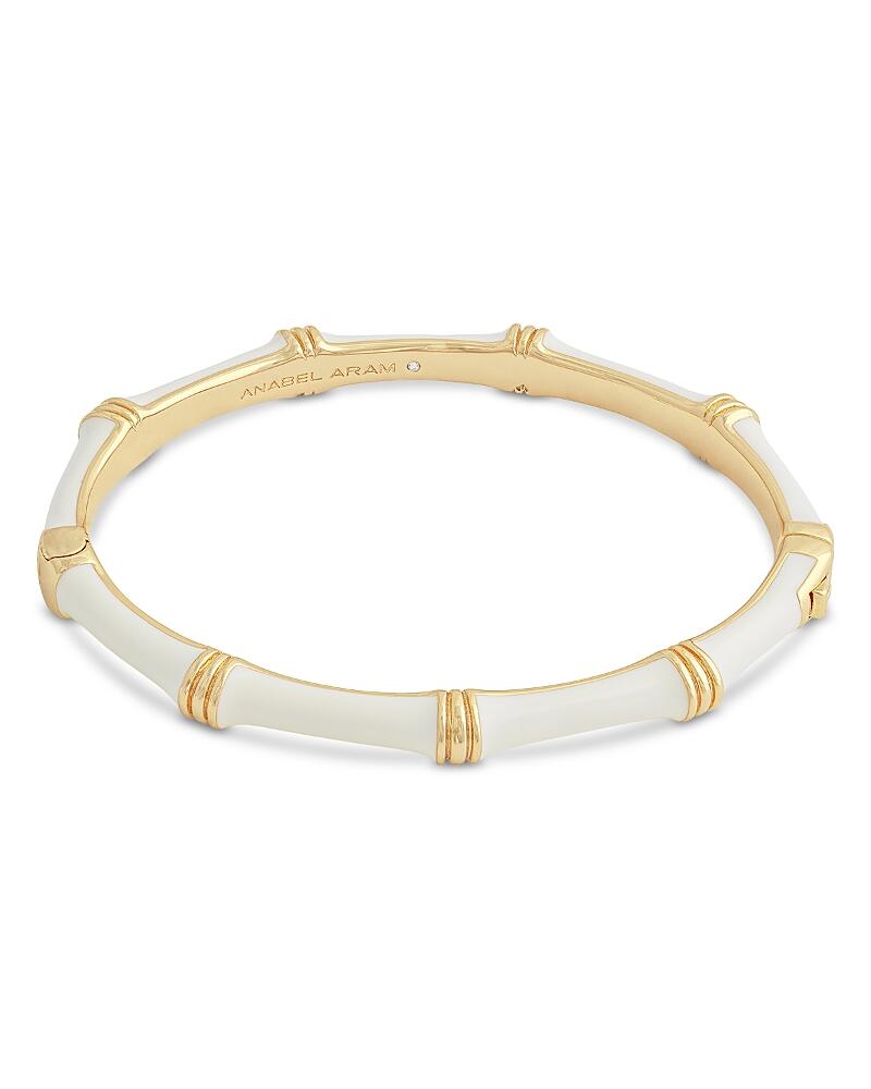 Anabel Aram Enamel Bamboo Shaped Hinge Bangle Bracelet Cover