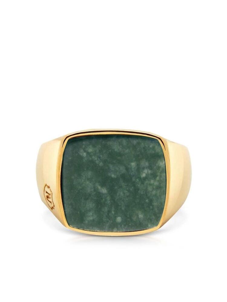 Nialaya Jewelry jade signet ring - Gold Cover