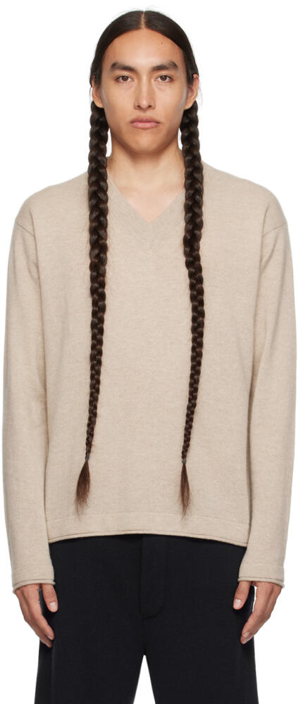 LISA YANG Beige 'The Henri' Sweater Cover