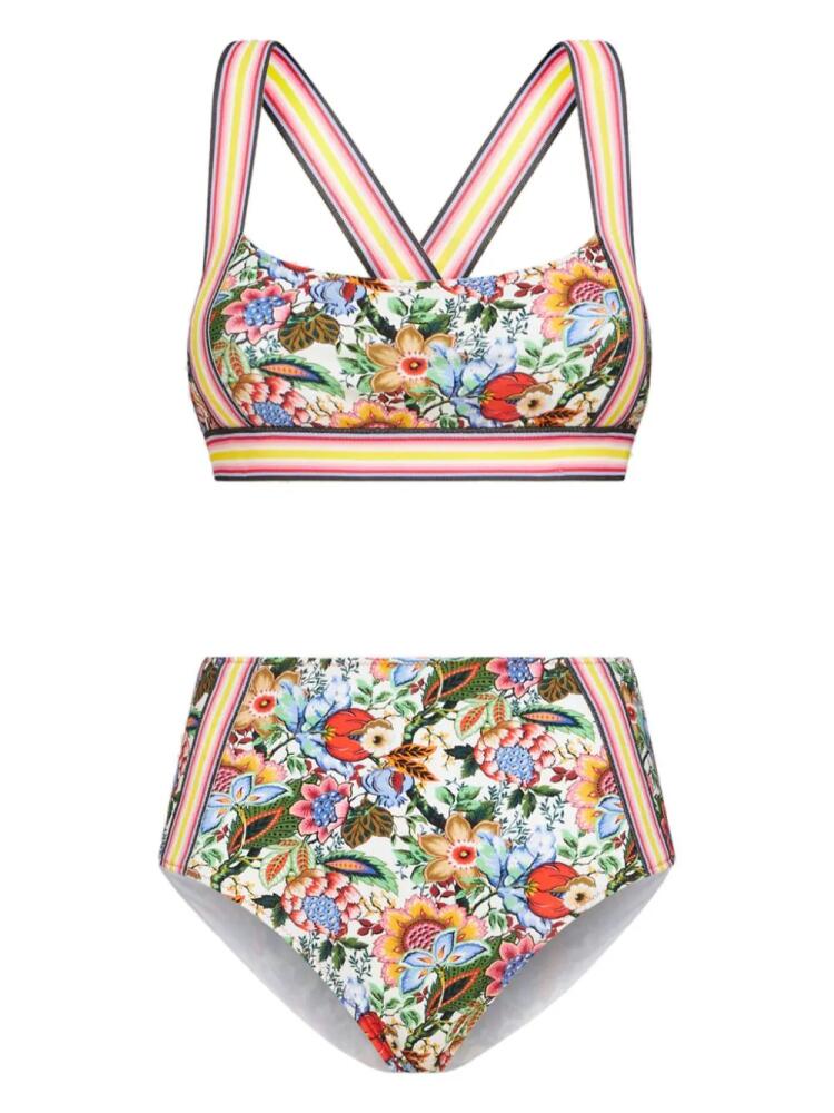 ETRO Bouquet-print bikini set - Blue Cover