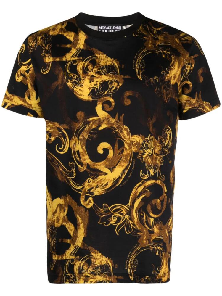 Versace Jeans Couture Baroque-print cotton T-shirt - Black Cover