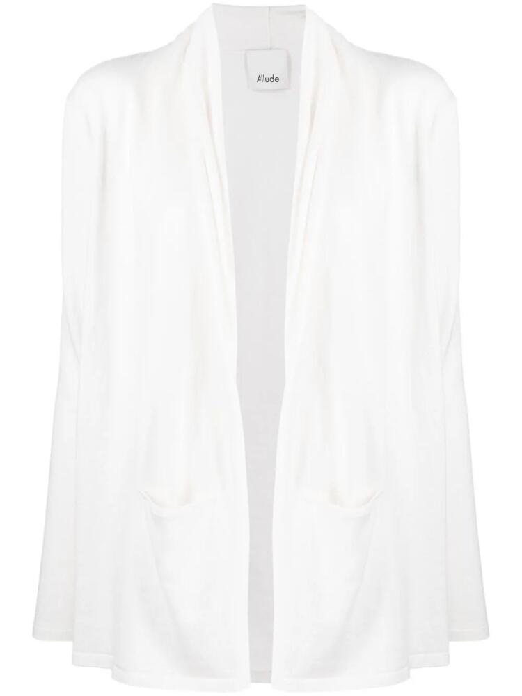 Allude open-front cowl-neck top - White Cover