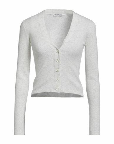 Brunello Cucinelli Woman Cardigan Light grey Cashmere, Viscose, Polyester Cover