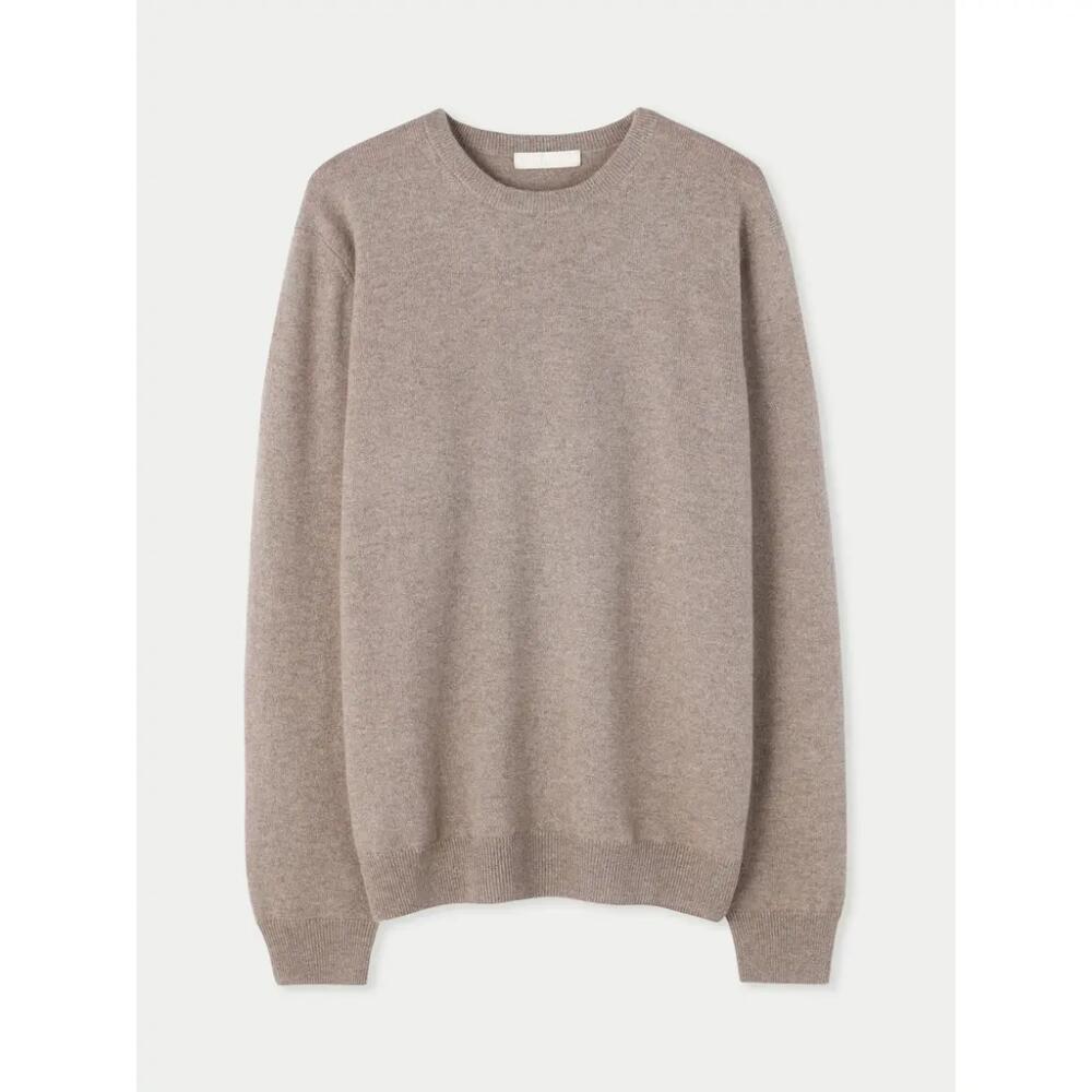 Gobi Cashmere Crew Neck Sweater in Taupe Cover