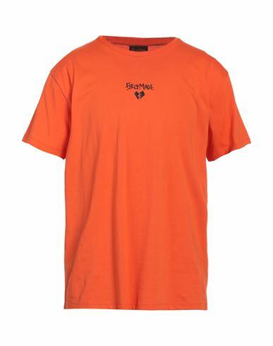 Self Made By Gianfranco Villegas Man T-shirt Orange Cotton Cover